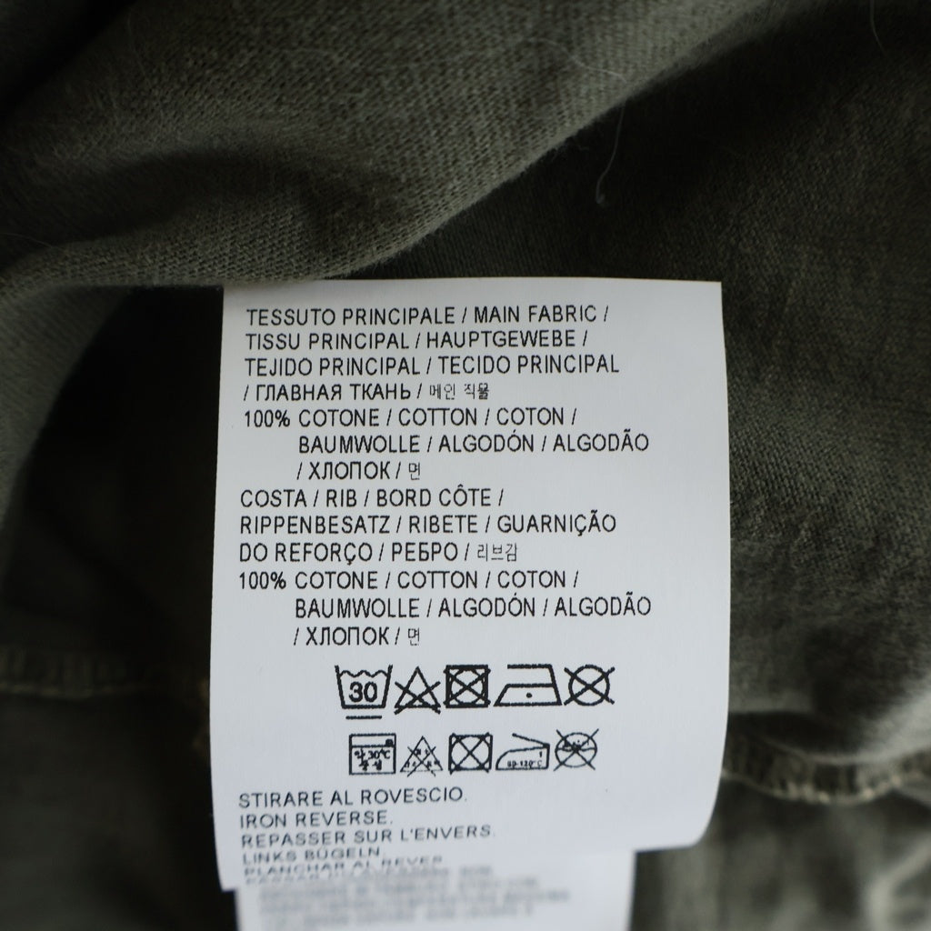 GOLDEN GOOSE DELUXE BRAND(ゴールデングースデラックスブランド) ロゴ ダメージ コットン 半袖 Tシャツ カットソー L カーキ