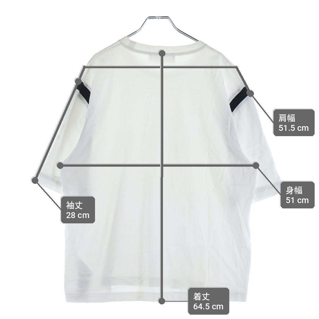 Neil Barrett(ニール バレット) サンダーボルト コットン 半袖 Tシャツ カットソー バイカラー #XL ホワイト/ブラック PBJT911S Q520S