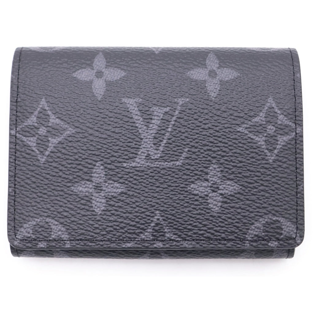 LOUIS VUITTON(ルイヴィトン) モノグラム エクリプス アンヴェロップ・カルト・ドゥ・ヴィジット レザー カードケース 名刺入れ コインケース パスケース ブラックM12874 I レディース