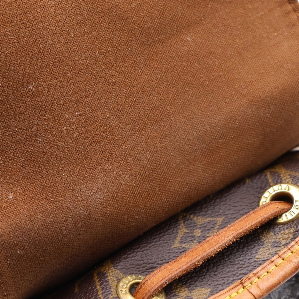 LOUIS VUITTON(ルイヴィトン) モノグラム モンスリPM リュックサック バックパック ブラウン レザー×PVC M51136 ゴールド金具