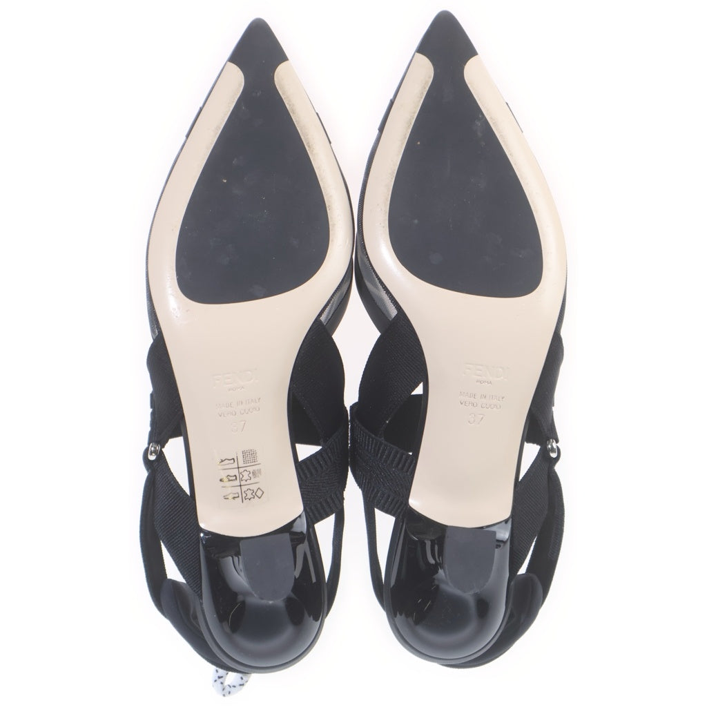 FENDI(フェンディ) コリブリ メッシュヒールパンプス ブラック #37 レディース
