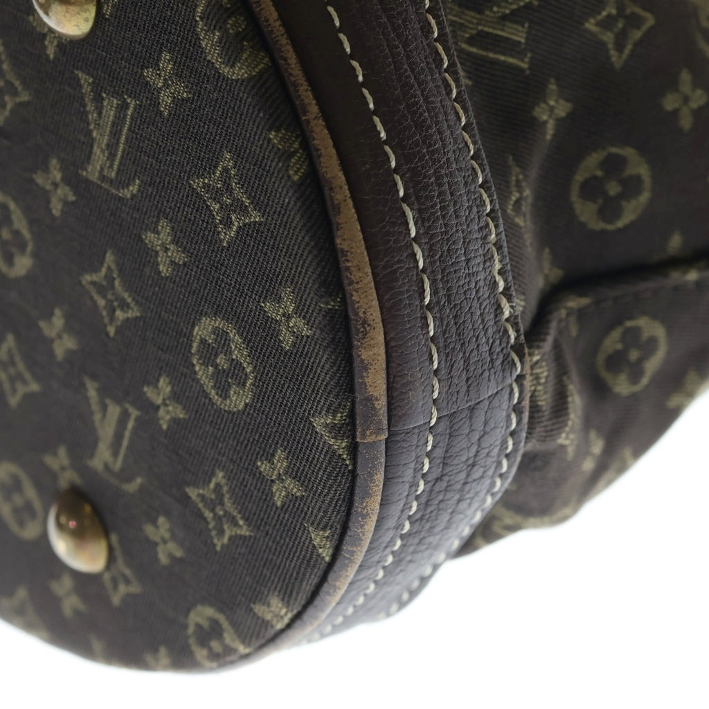 LOUIS VUITTON(ルイヴィトン) モノグラムミニラン バケット PM トートバッグ ハンドバッグ ブラウン レザー×キャンバス M95226 ゴールド金具 レディース