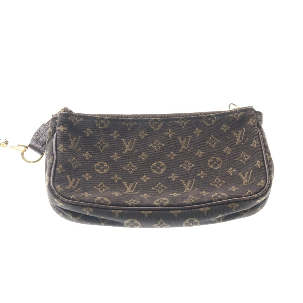 LOUIS VUITTON(ルイヴィトン) モノグラムミニラン バケット PM トートバッグ ハンドバッグ ブラウン レザー×キャンバス M95226 ゴールド金具 レディース