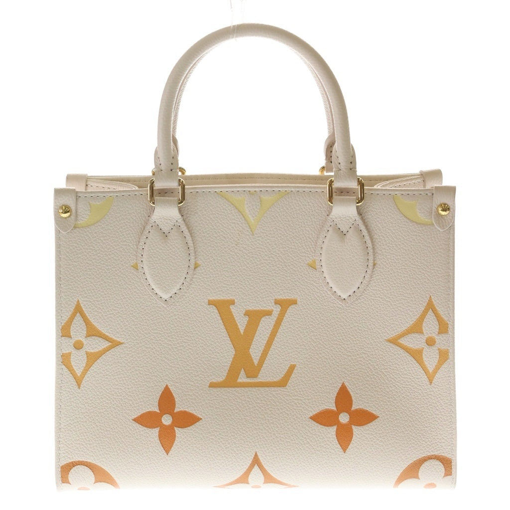 LOUIS VUITTON(ルイヴィトン) モノグラムアンプラント オンザゴーPM レザー 2WAY ハンドバッグ ショルダーバッグ ICタイプ クレームサフラン アイボリー M46513 レディース