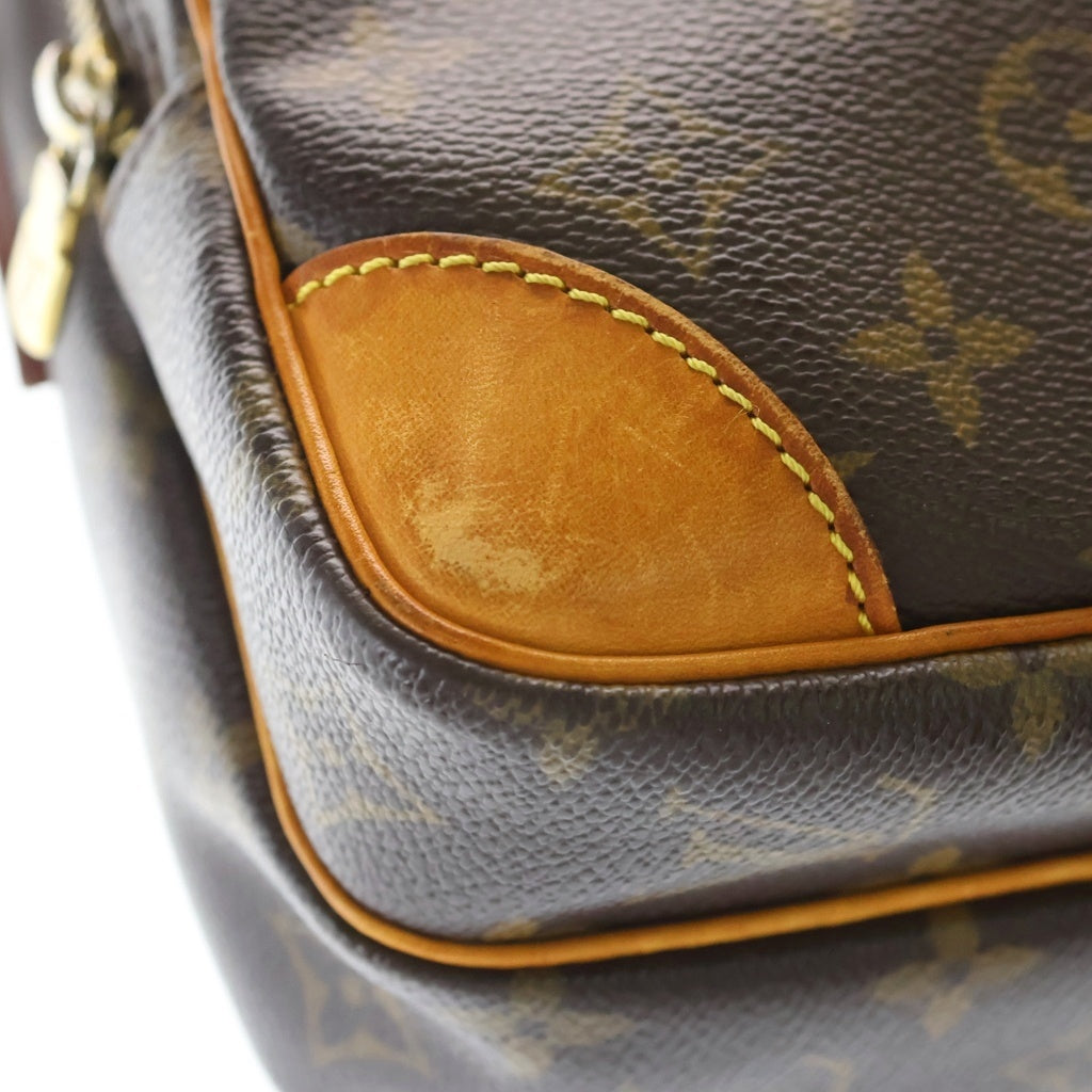 LOUIS VUITTON(ルイヴィトン) モノグラム アマゾン ショルダーバッグ ミニバッグ ブラウン レザー×PVC M45236 ゴールド金具 レディース