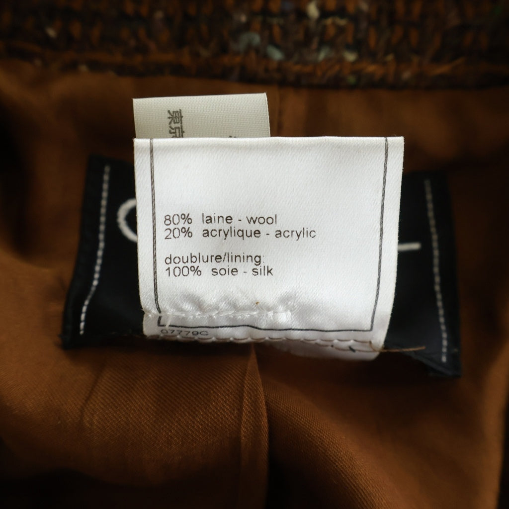 CHANEL(シャネル) 98AW archive Wool Tweed Blazer ココマークボタン ウールツイード ブレザー 1B テーラードジャケット ブラウン P12140V07047 レディース