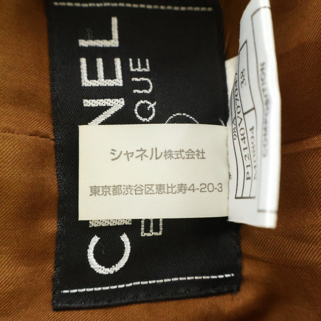 CHANEL(シャネル) 98AW archive Wool Tweed Blazer ココマークボタン ウールツイード ブレザー 1B テーラードジャケット ブラウン P12140V07047 レディース