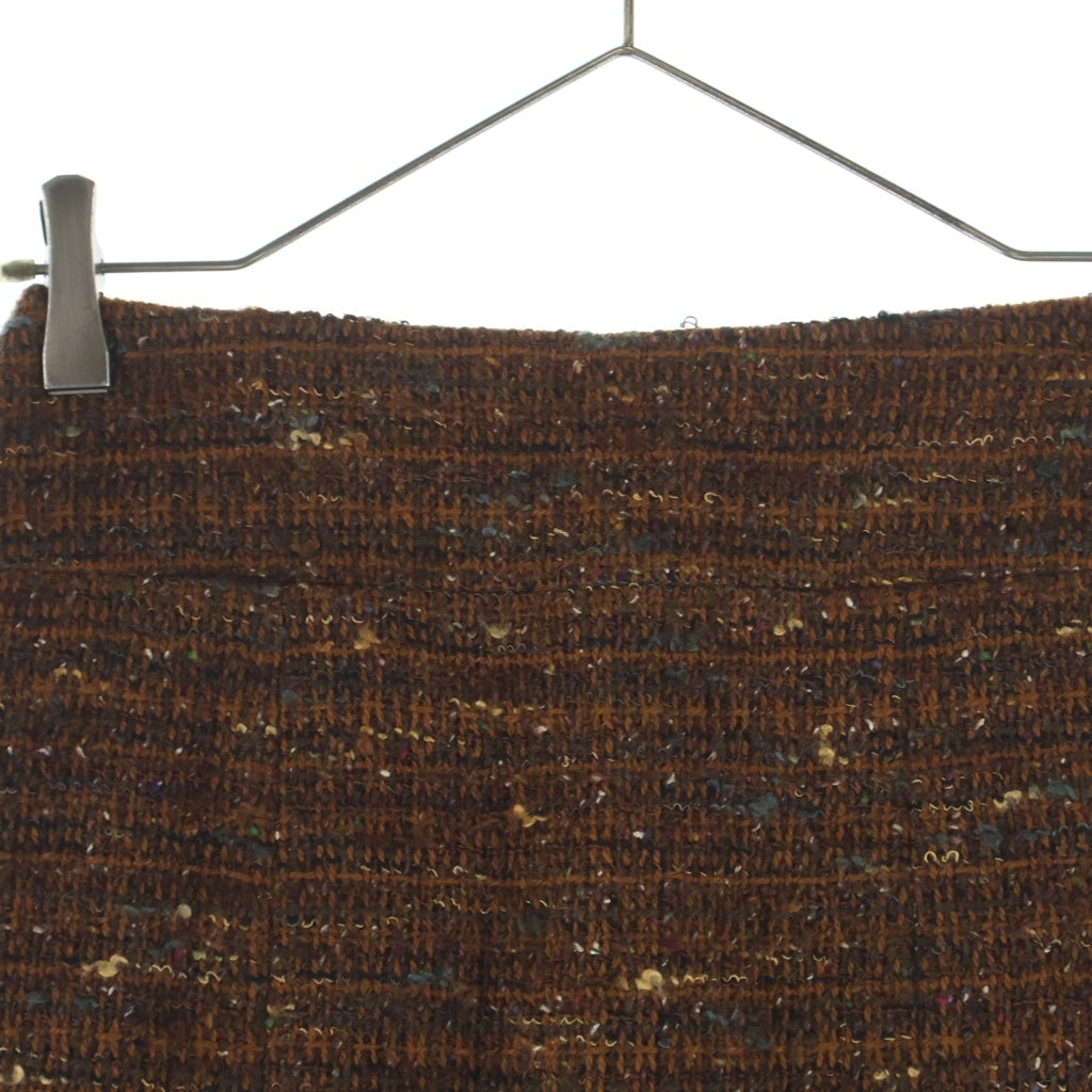 CHANEL(シャネル) 98AW archive Wool Tweed Skirt ココマークボタン ウールツイード スカート ブラウン P12140V07047 レディース
