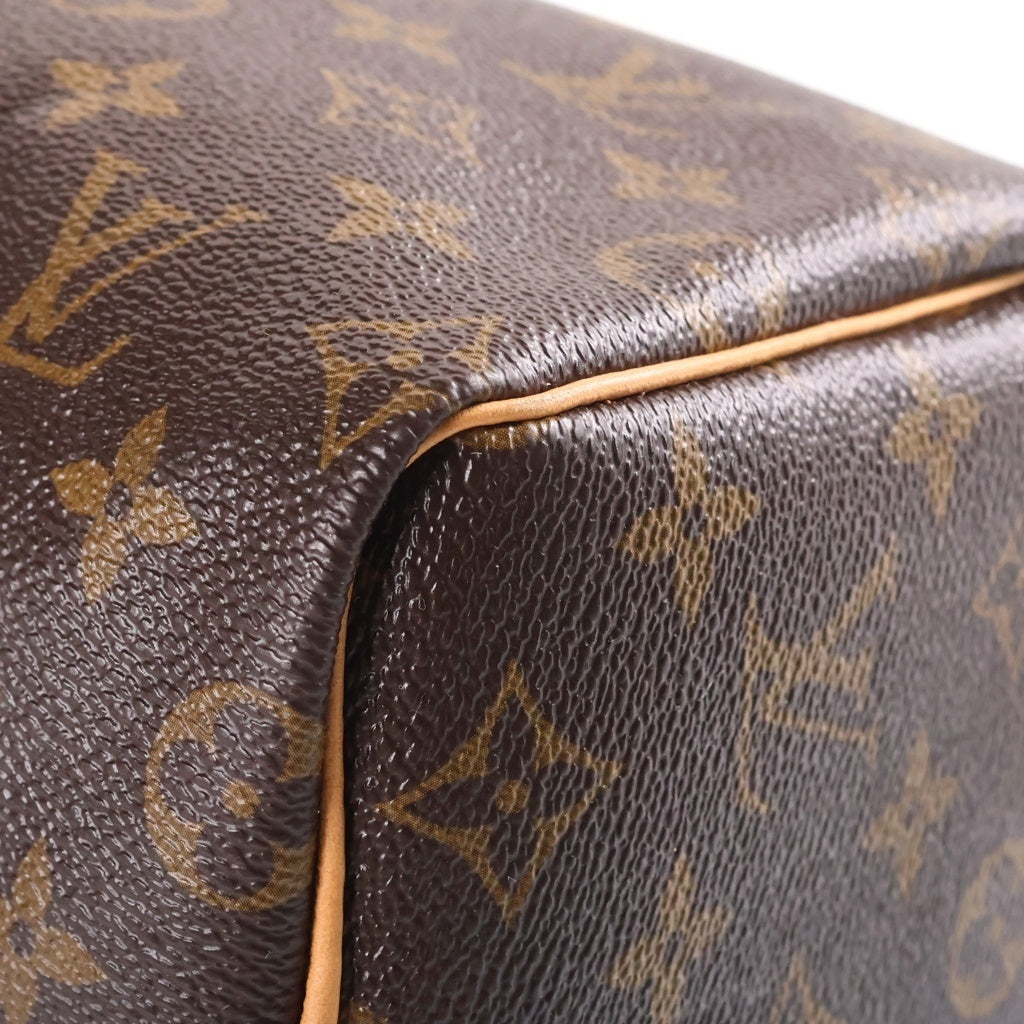 LOUIS VUITTON(ルイヴィトン) モノグラム スピーディ25 PVC レザー ハンドバッグ ミニボストンバッグ ブラウン M41109 レディース