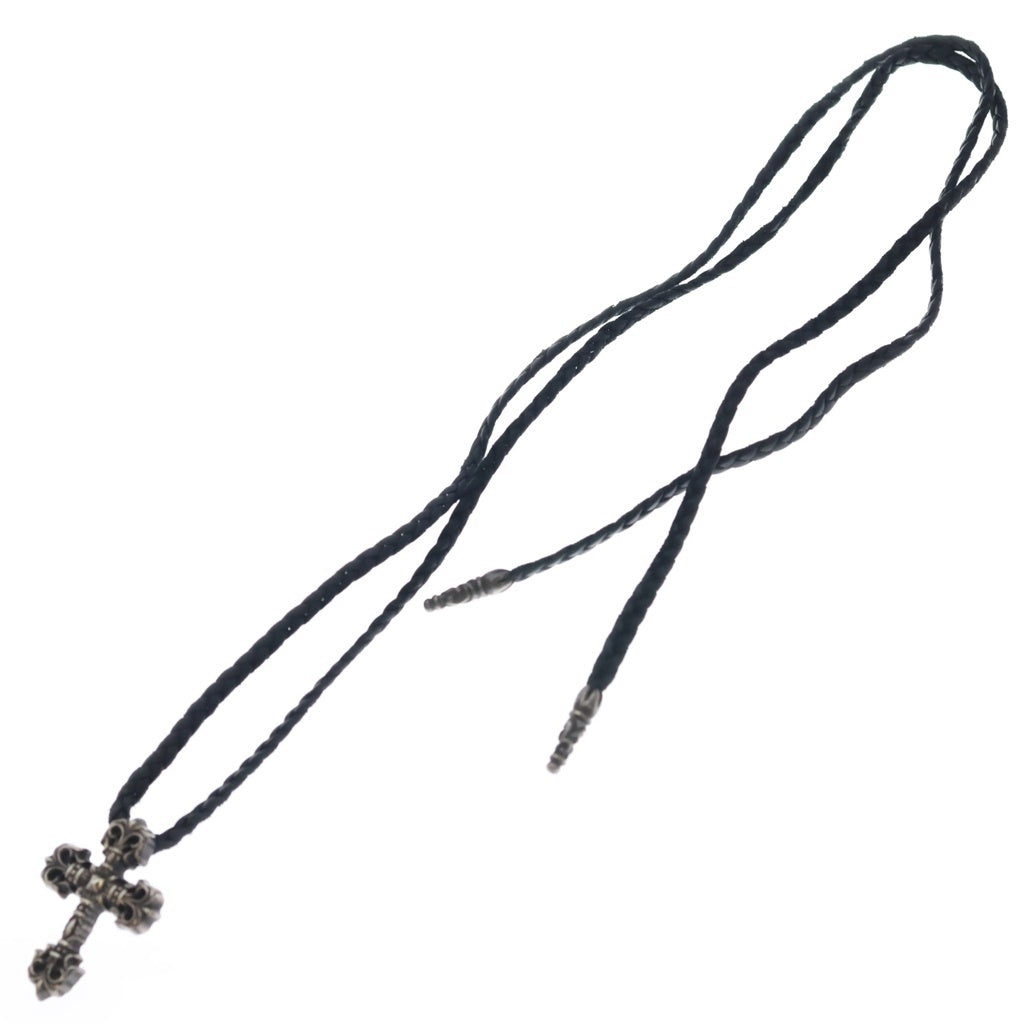 CHROME HEARTS(クロムハーツ) FILIG CROSS-XSM LB フィリグリークロス ネックレス レザーブレイド SV925 シルバー