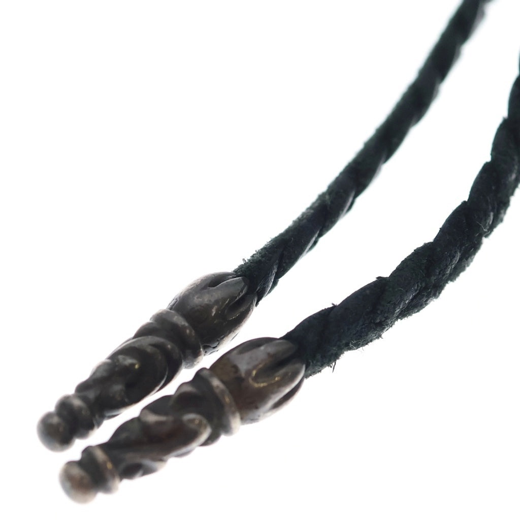CHROME HEARTS(クロムハーツ) FILIG CROSS-XSM LB フィリグリークロス ネックレス レザーブレイド SV925 シルバー