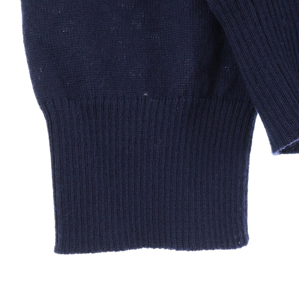 GUCCI(グッチ) 19SS Wool Jacquard Cardigan ウールジャカードカーディガン ロゴ刺繍 ネイビー 546276 XKABL