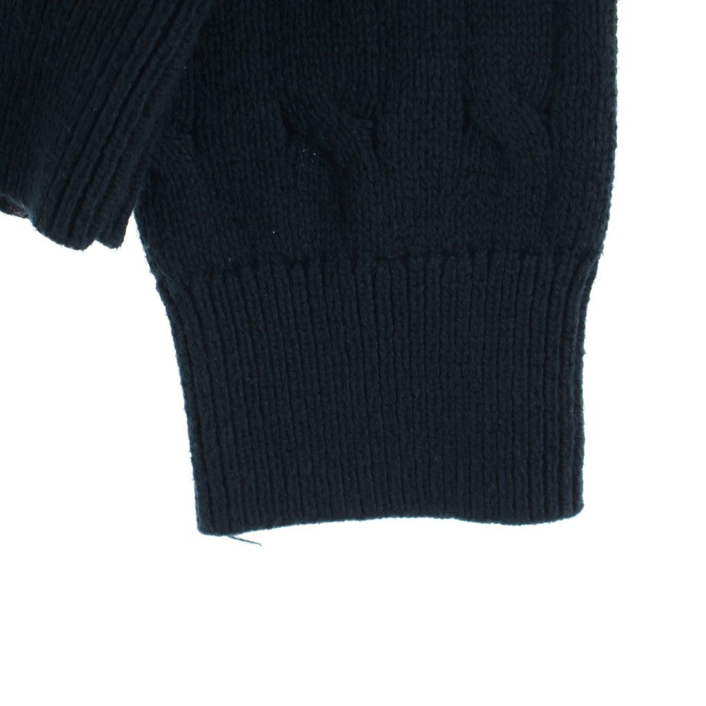 POLO RALPH LAUREN(ポロラルフローレン) Half-Zip Knit ハーフジップ ケーブル編みニット セーター ロゴ刺繍 ネイビー 0200011413