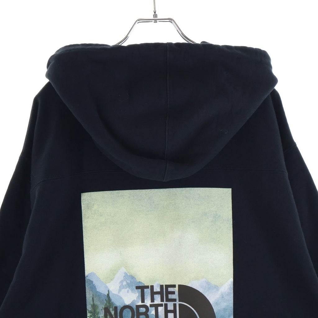 GUCCI(グッチ) ×THE NORTH FACE 21AW PULLOVER HOODIE プルオーバーフーディー パーカー 両面プリント ロゴ ブラック 671453 XJDW1