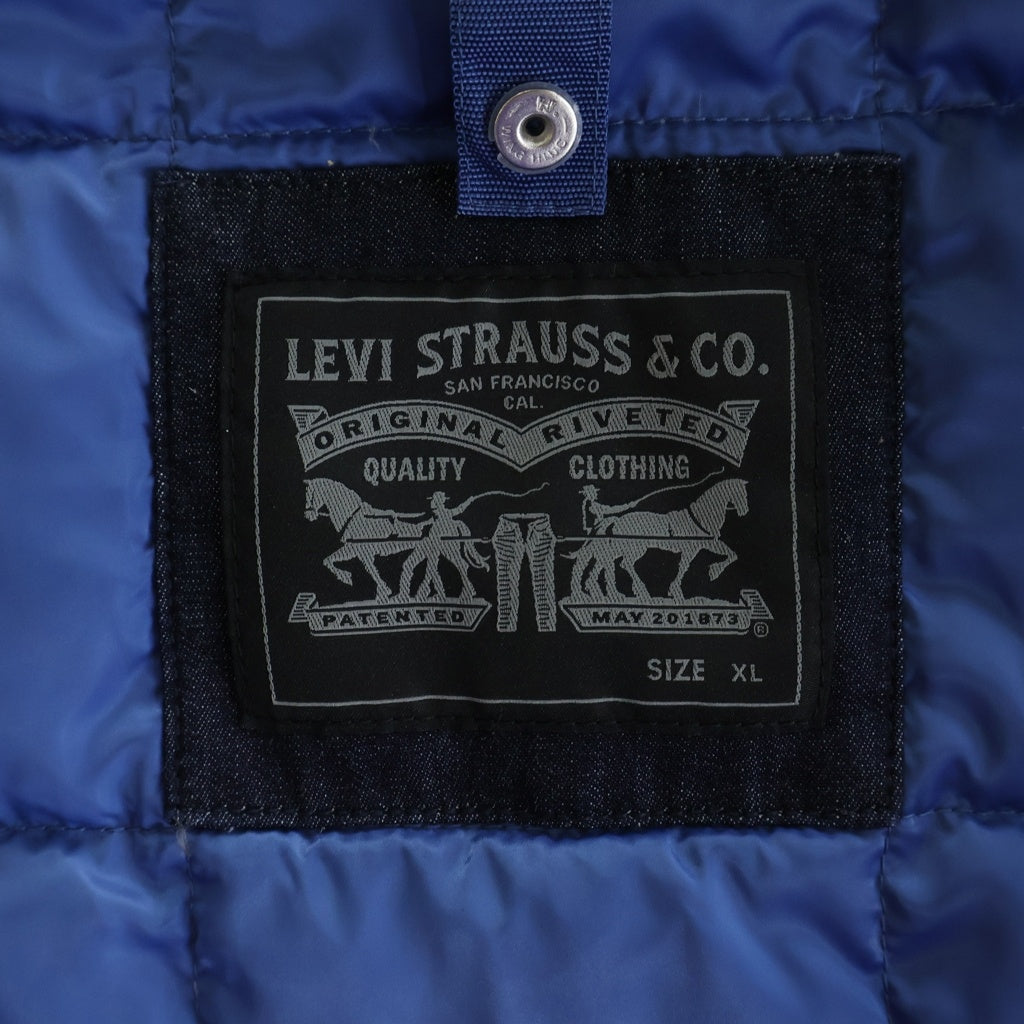 Levi's(リーバイス) 24AW 3-IN-1 TYPE-1 TRUCKER DENIM JACKET 1stタイプ オーバーサイズ デニムジャケット キルティングダウンベスト 3WAY ネイビー A8634-0000