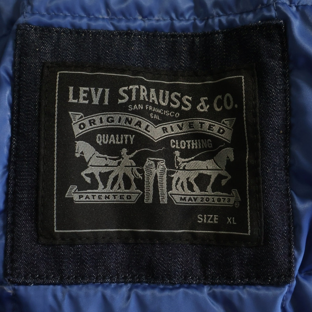 Levi's(リーバイス) 24AW 3-IN-1 TYPE-1 TRUCKER DENIM JACKET 1stタイプ オーバーサイズ デニムジャケット キルティングダウンベスト 3WAY ネイビー A8634-0000