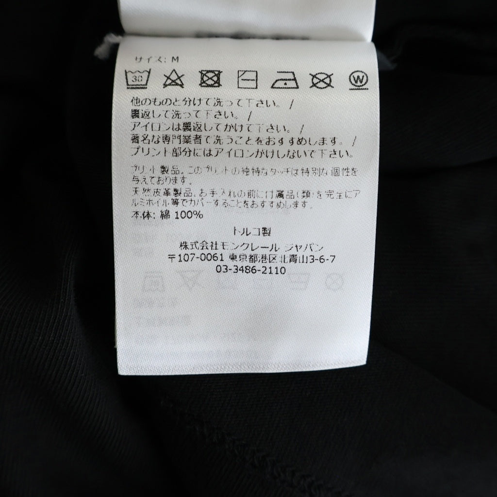 MONCLER(モンクレール) 21年 コットンプリントTシャツ カットソー ブラック H20918C00001 8390T
