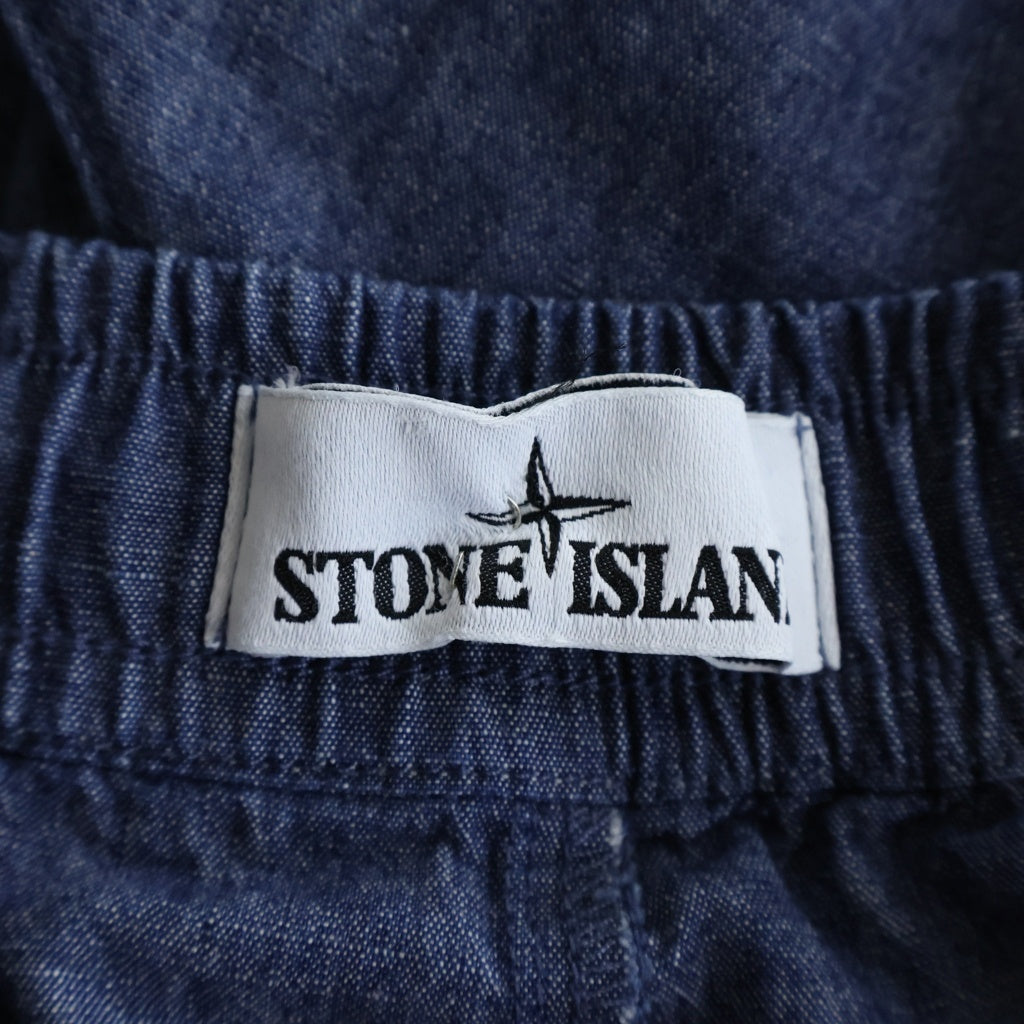 STONE ISLAND(ストーンアイランド) 21SS Chambray Canvas Bermuda Shorts シャンブレーキャンバス バミューダショーツ ショート ハーフパンツ 7415L1407