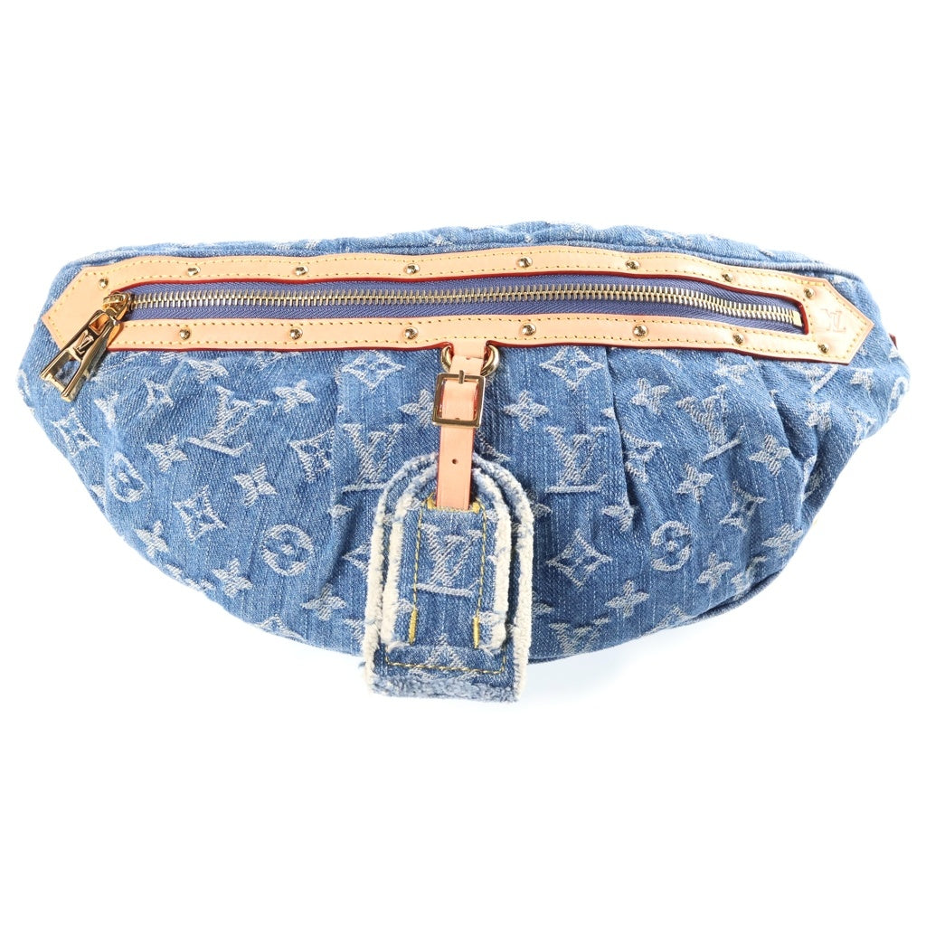 LOUIS VUITTON(ルイヴィトン) モノグラムデニム LV リミックス ハイ・ライズ ショルダーバッグ インディゴ デニム RFID M46837