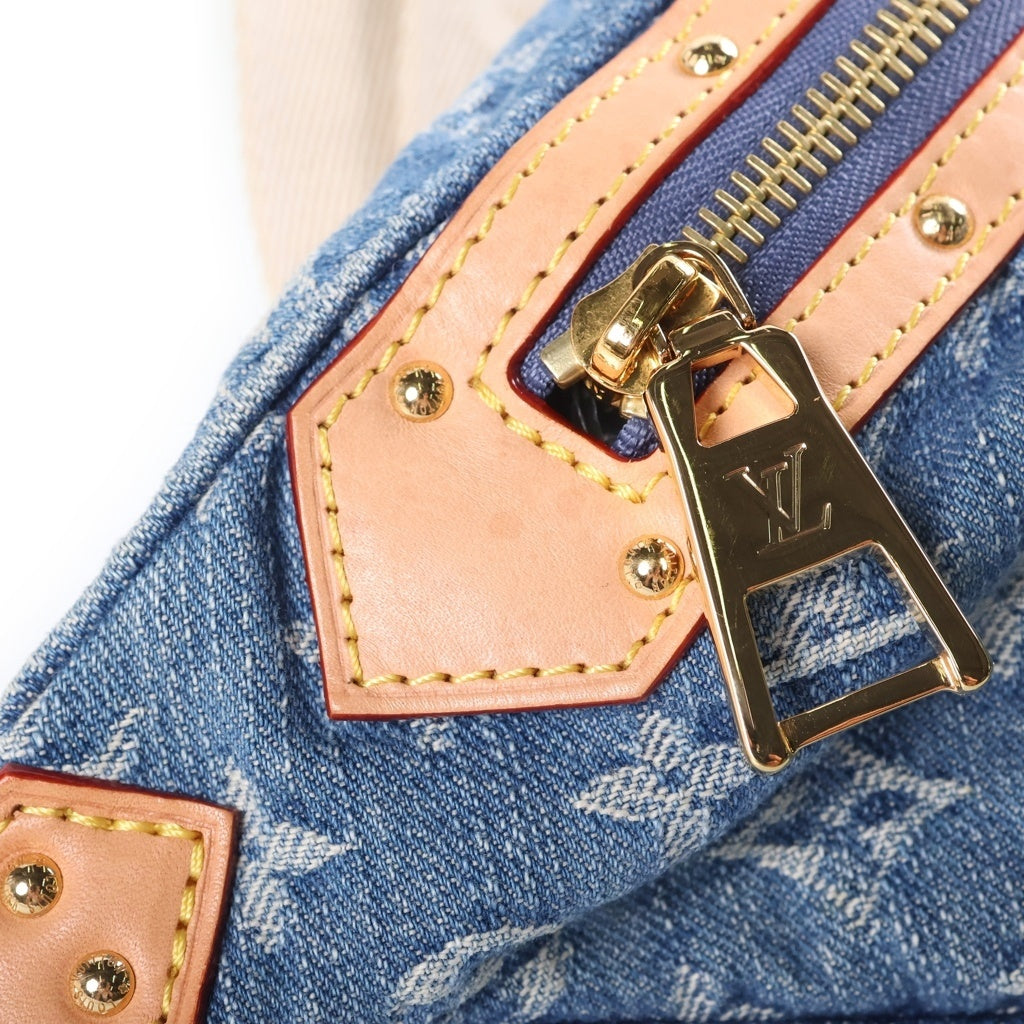 LOUIS VUITTON(ルイヴィトン) モノグラムデニム LV リミックス ハイ・ライズ ショルダーバッグ インディゴ デニム RFID M46837