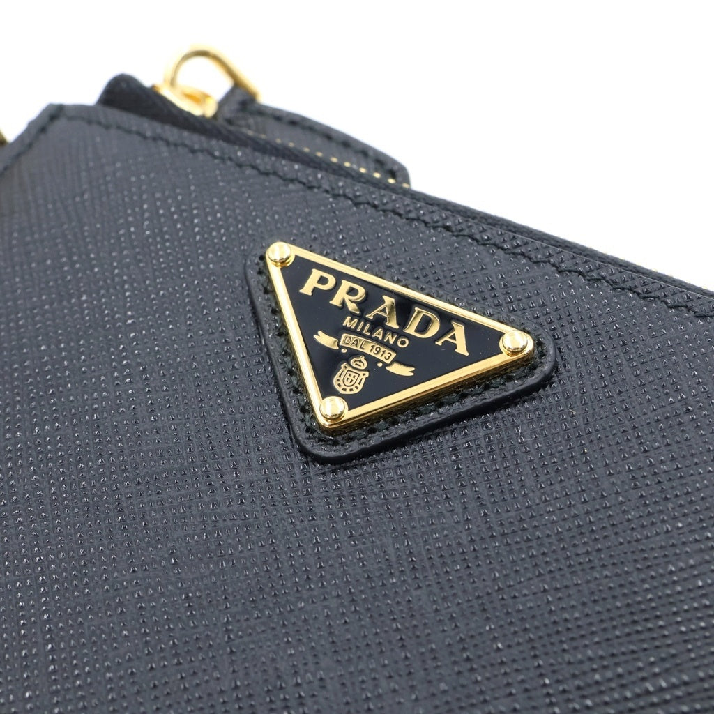 PRADA(プラダ) サフィアーノ カードケース レザー ブラック 1MC127 レディース