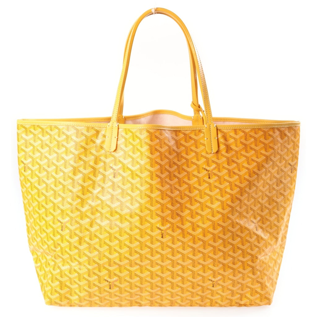 GOYARD(ゴヤール) サンルイGM ハンド トートバッグ PVC レザー ポーチ付き イエロー レディース