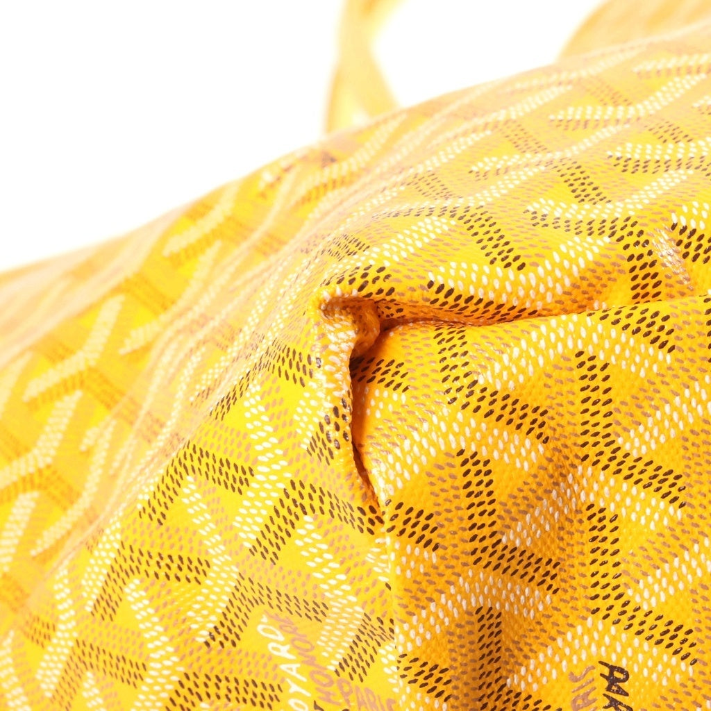 GOYARD(ゴヤール) サンルイGM ハンド トートバッグ PVC レザー ポーチ付き イエロー レディース