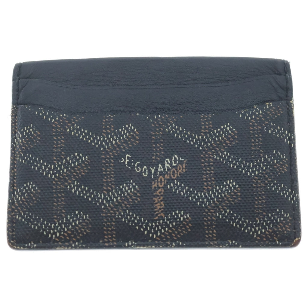 GOYARD(ゴヤール) サン シュルピス カードケース パスケース 名刺入れ レザー ブラック/ブラウン STSULPPMLTY01CL01X レディース
