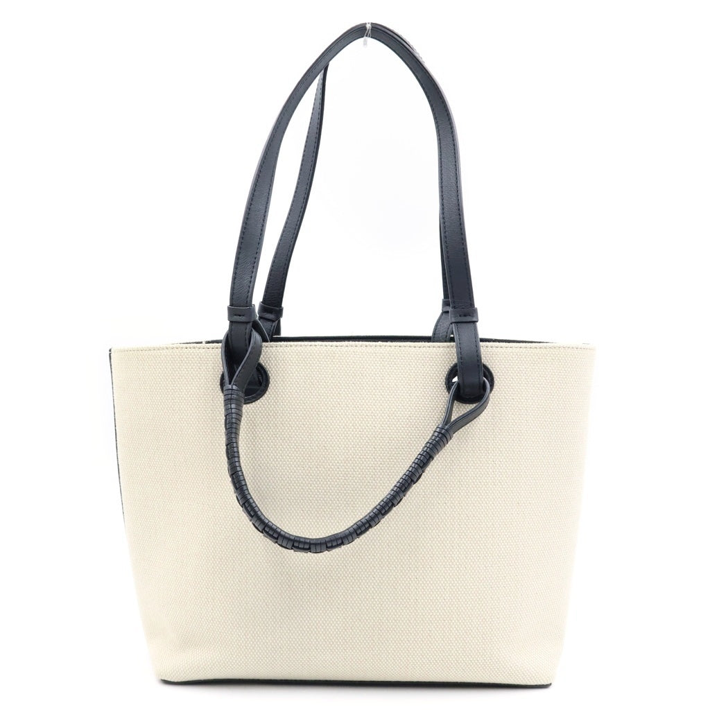LOEWE(ロエベ) スタジオジブリコラボ ススワタリ アナグラムトート スモール キャンバス レザー アイボリー ブラック A717S72X16 レディース