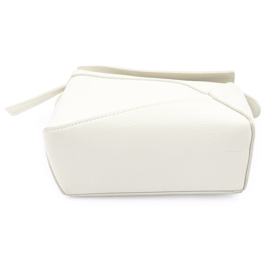 LOEWE(ロエベ) パズルバッグ ミニ 2WAY ショルダーバッグ レザー ホワイト レディース