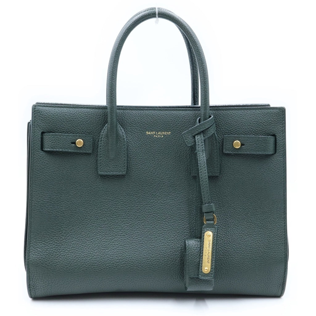 SAINT LAURENT PARIS(サンローランパリ) サックドジュール ベビー 2WAYショルダーバッグ グリーン レザー レディース