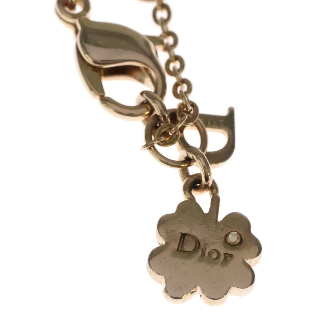 Christian Dior MONSIEUR(クリスチャンディオールムッシュ) ハート クローバー ロゴチャーム ブレスレット ゴールド レディース