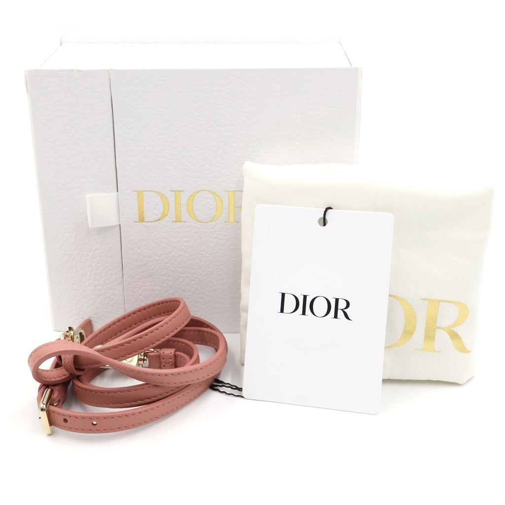 Christian Dior(クリスチャンディオール) レディディオール バニティバッグ ショルダーバッグ ミニ ピンク レザー ゴールド金具 レディース