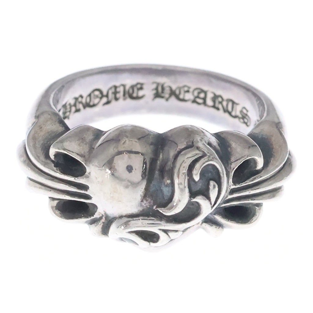CHROME HEARTS(クロムハーツ) FLRL CRS HRT フローラルクロスハートリング シルバー