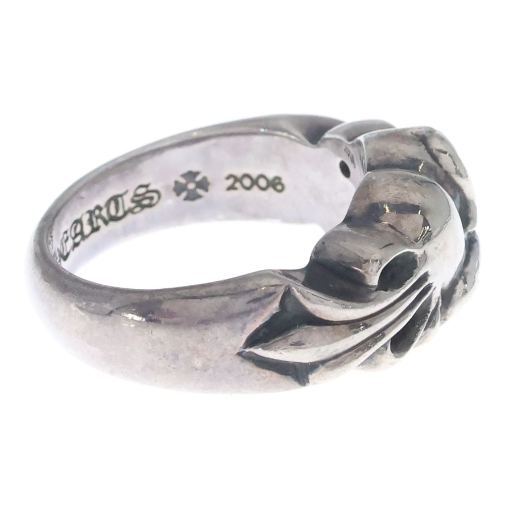 CHROME HEARTS(クロムハーツ) FLRL CRS HRT フローラルクロスハートリング シルバー