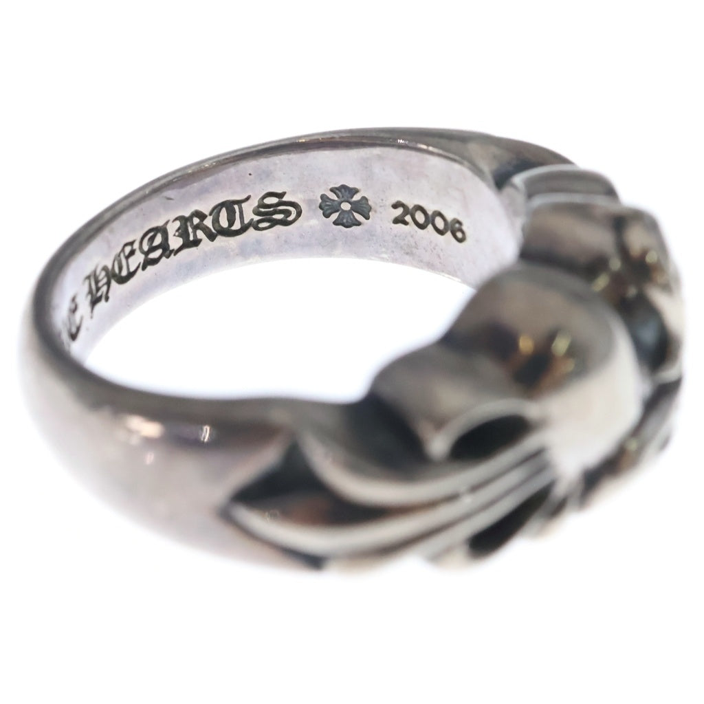 CHROME HEARTS(クロムハーツ) FLRL CRS HRT フローラルクロスハートリング シルバー
