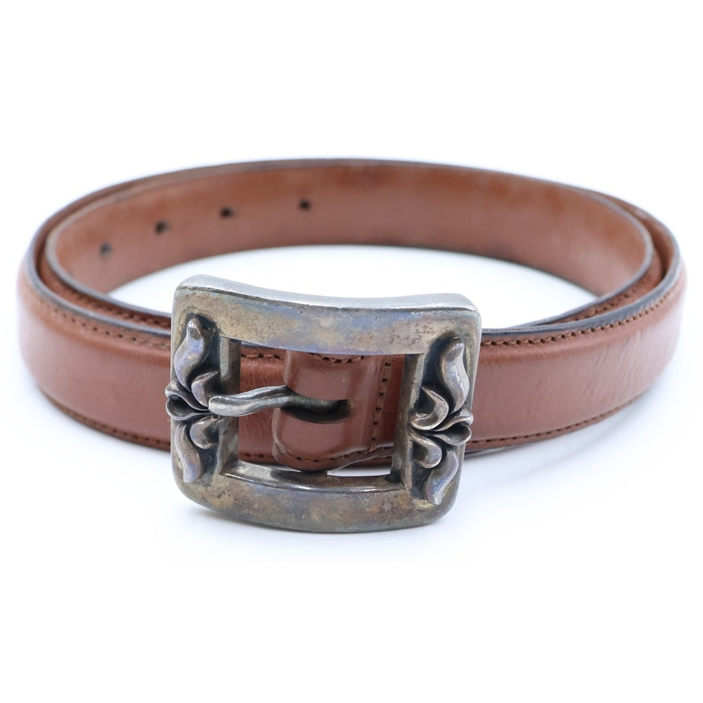 CHROME HEARTS(クロムハーツ) BLT OTJ 1.0 レザーベルト ブラウン/シルバー