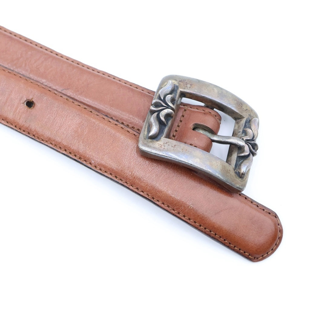 CHROME HEARTS(クロムハーツ) BLT OTJ 1.0 レザーベルト ブラウン/シルバー