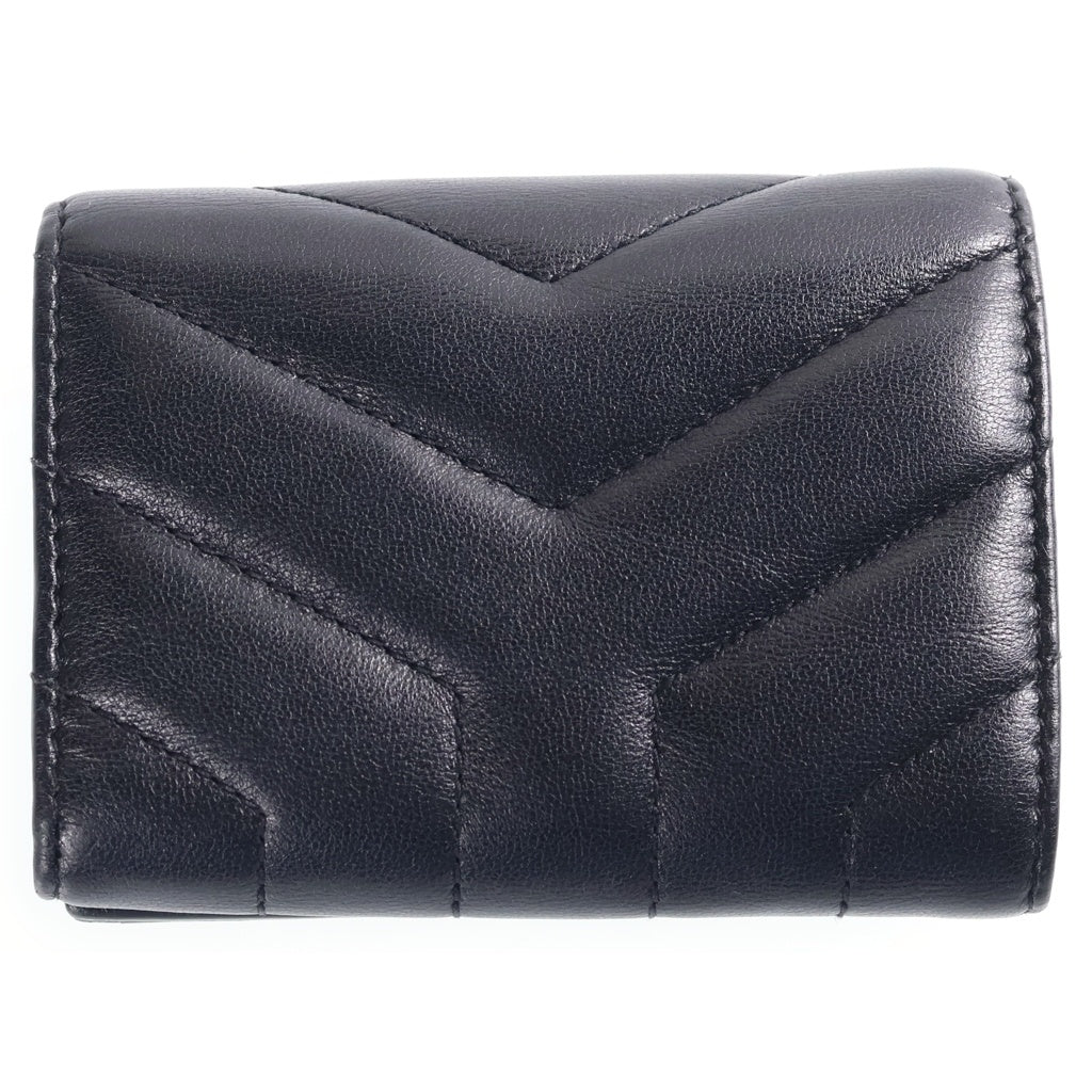 SAINT LAURENT PARIS(サンローランパリ) ルル タイニーウォレット コンパクト 三つ折り財布 レザー ブラック 531214 レディース