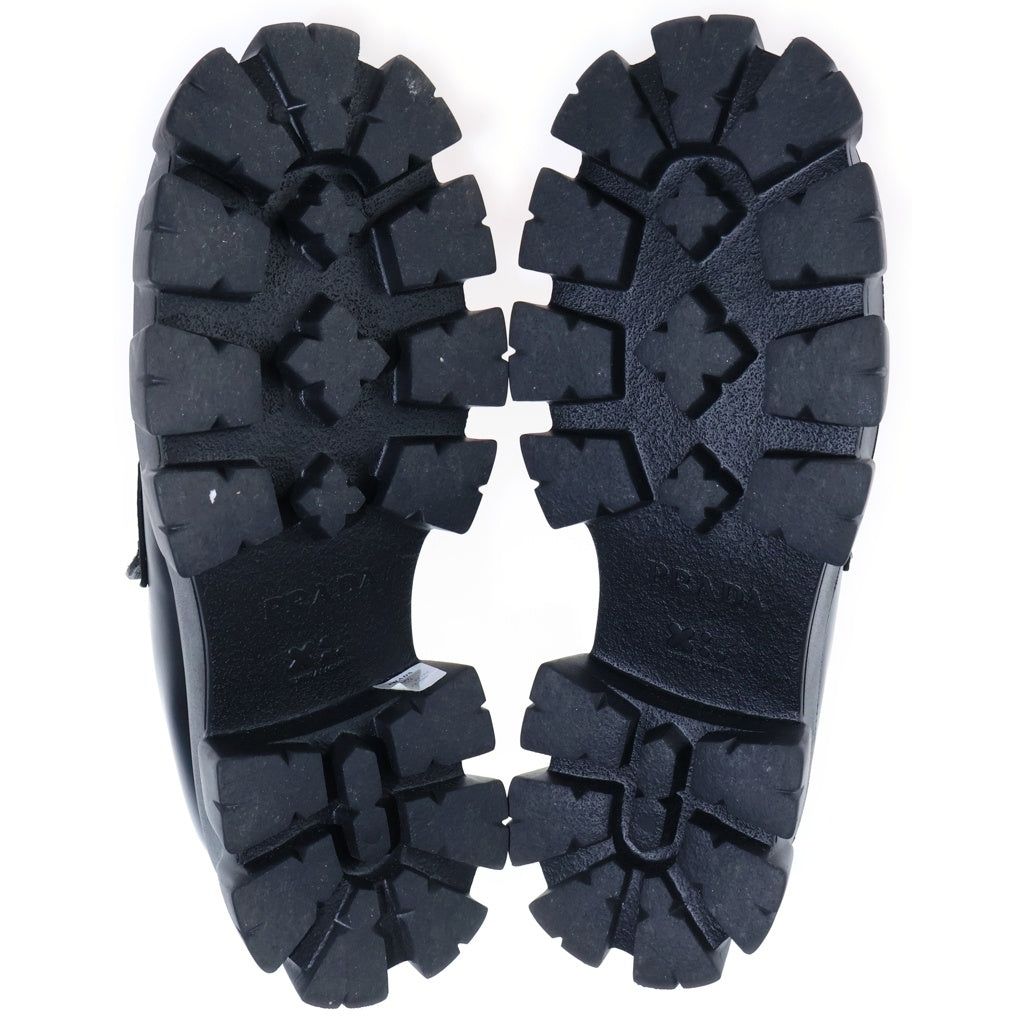 PRADA(プラダ) 22AW MONOLITH BRUSHED LEATHER LOAFERS モノリス ブラッシュドレザーローファー レザーシューズ ブラック 2DE129