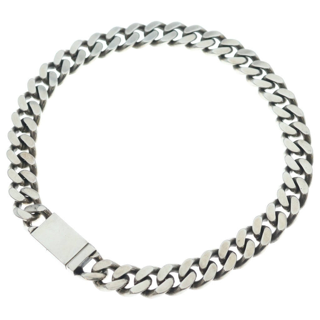 SAINT LAURENT PARIS(サンローランパリ) METAL CURB CHAIN NECKLACE メタルカーブチェーンネックレス シルバー 691326 Y1500