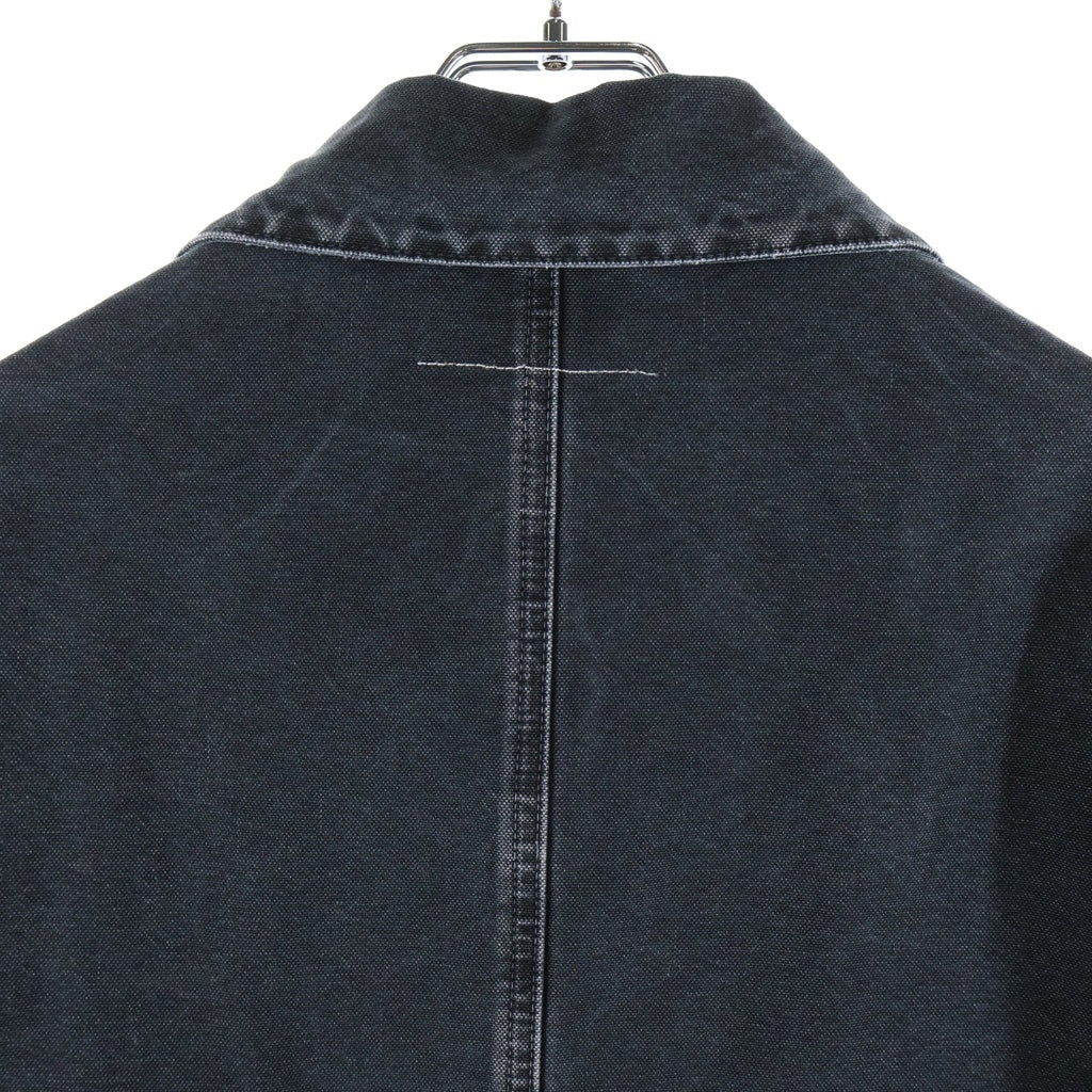 MM6 Maison Margiela(エムエムシックスメゾンマルジェラ) 25SS Heavy Weight Washed Chore Jacket チョアジャケット スポーツ ジャケット デニムブラック SH0AM0041 M35249