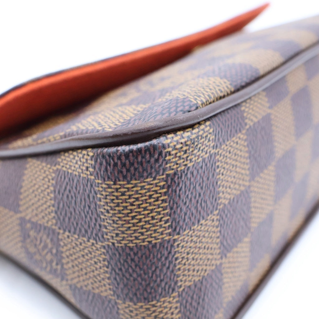 LOUIS VUITTON(ルイヴィトン) ダミエ レコレータ ワンショルダーバッグ ブラウン レザー×PVC N51299 ゴールド金具 レディース