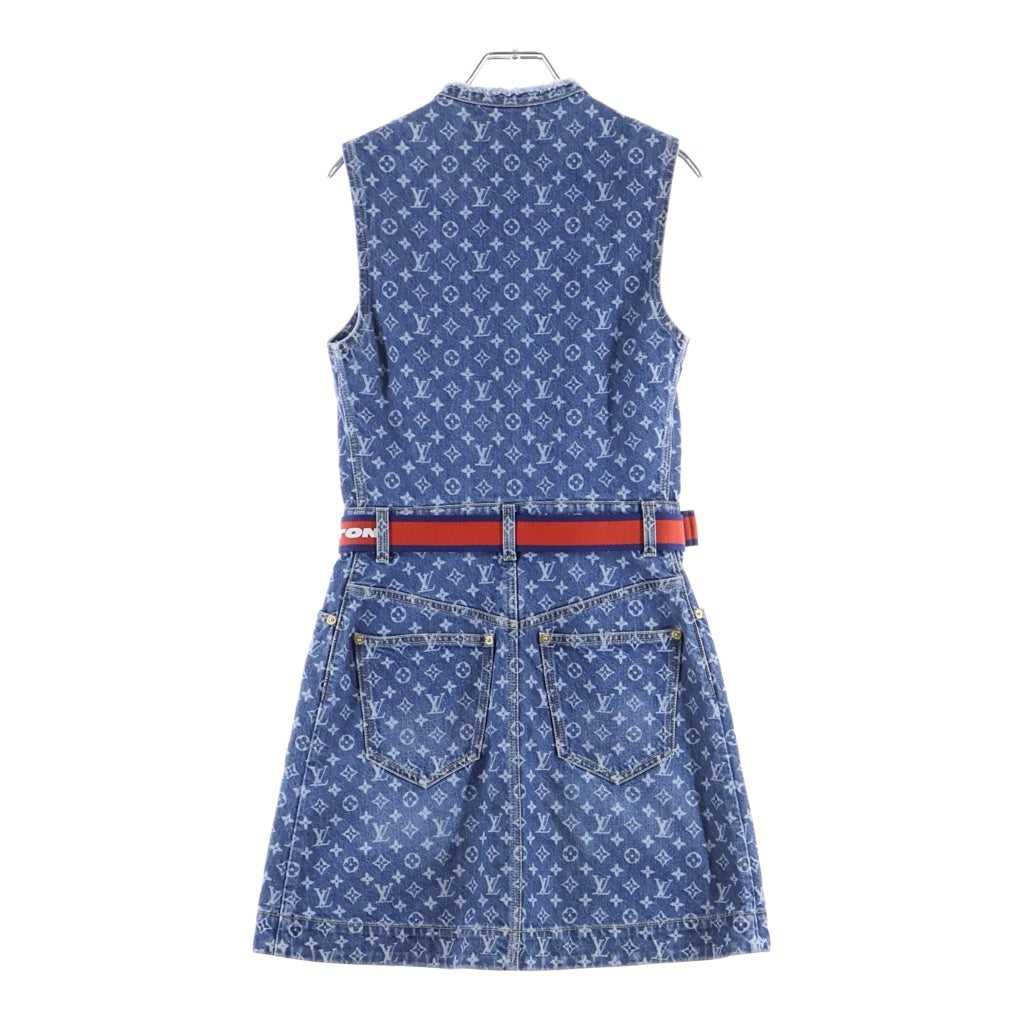 LOUIS VUITTON(ルイヴィトン) ノースリーブ モノグラム ワンピース デニム ブラック RW242WD EFY FRDS56 レディース