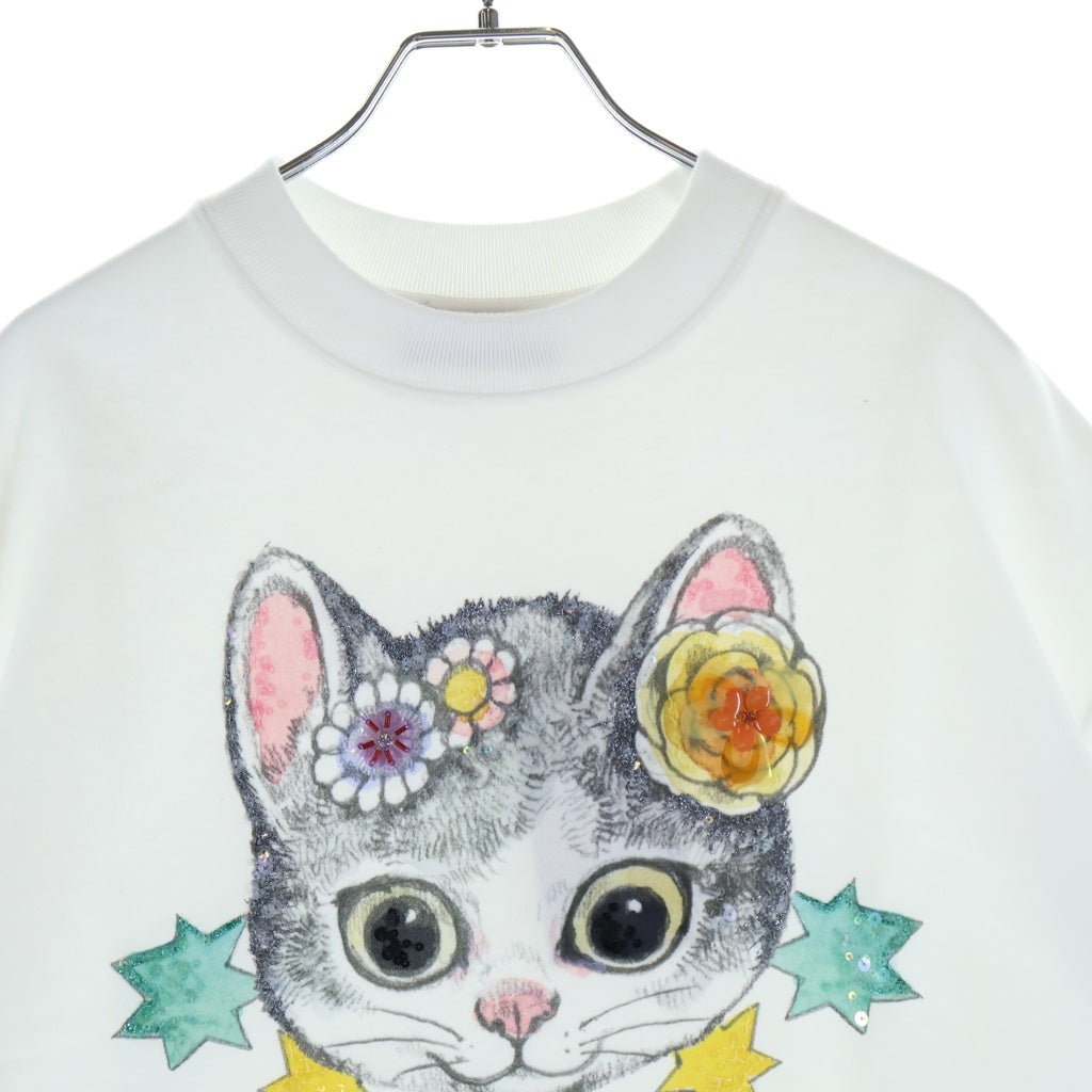 GUCCI(グッチ) ヒグチユウコ クロップド Tシャツ スパンコール コットン レディース