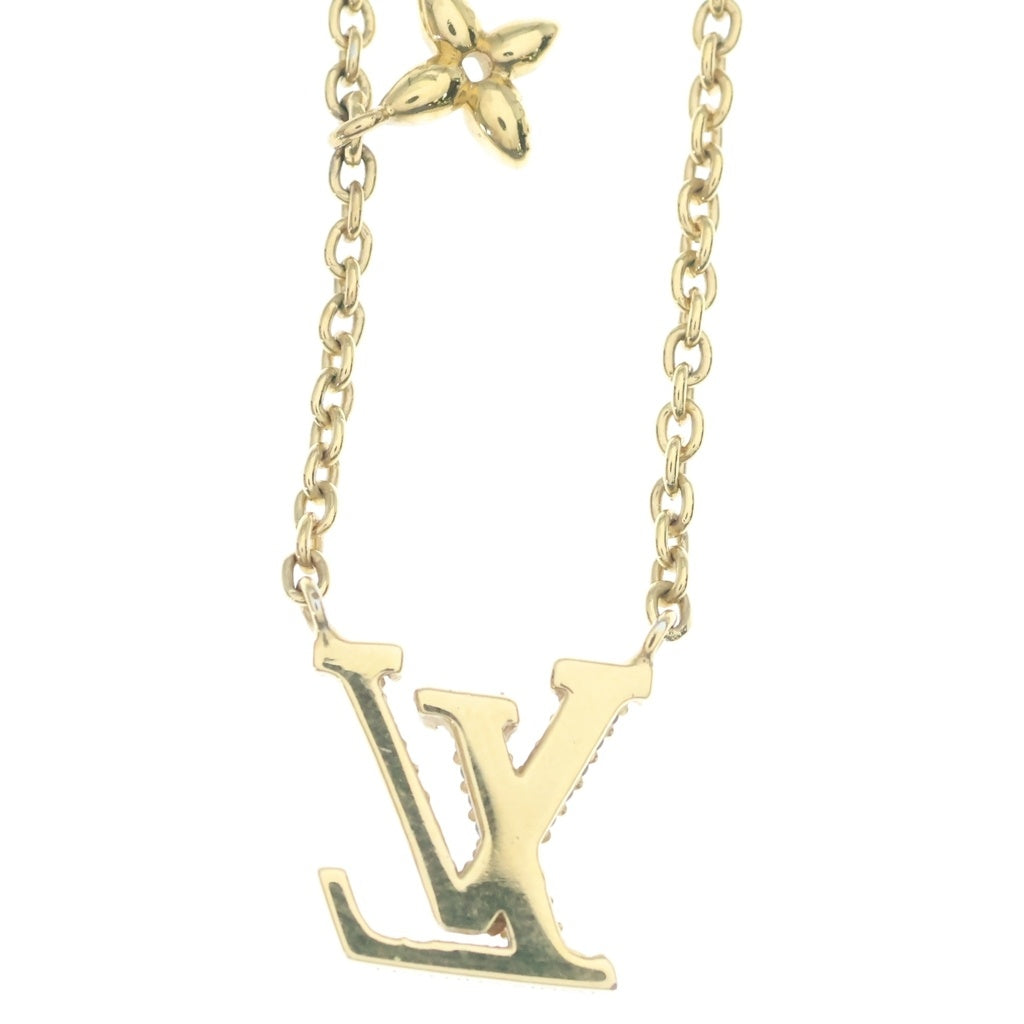 LOUIS VUITTON(ルイヴィトン) LVアイコニック ネックレス ラインストーン メッキ ゴールド M00596 レディース