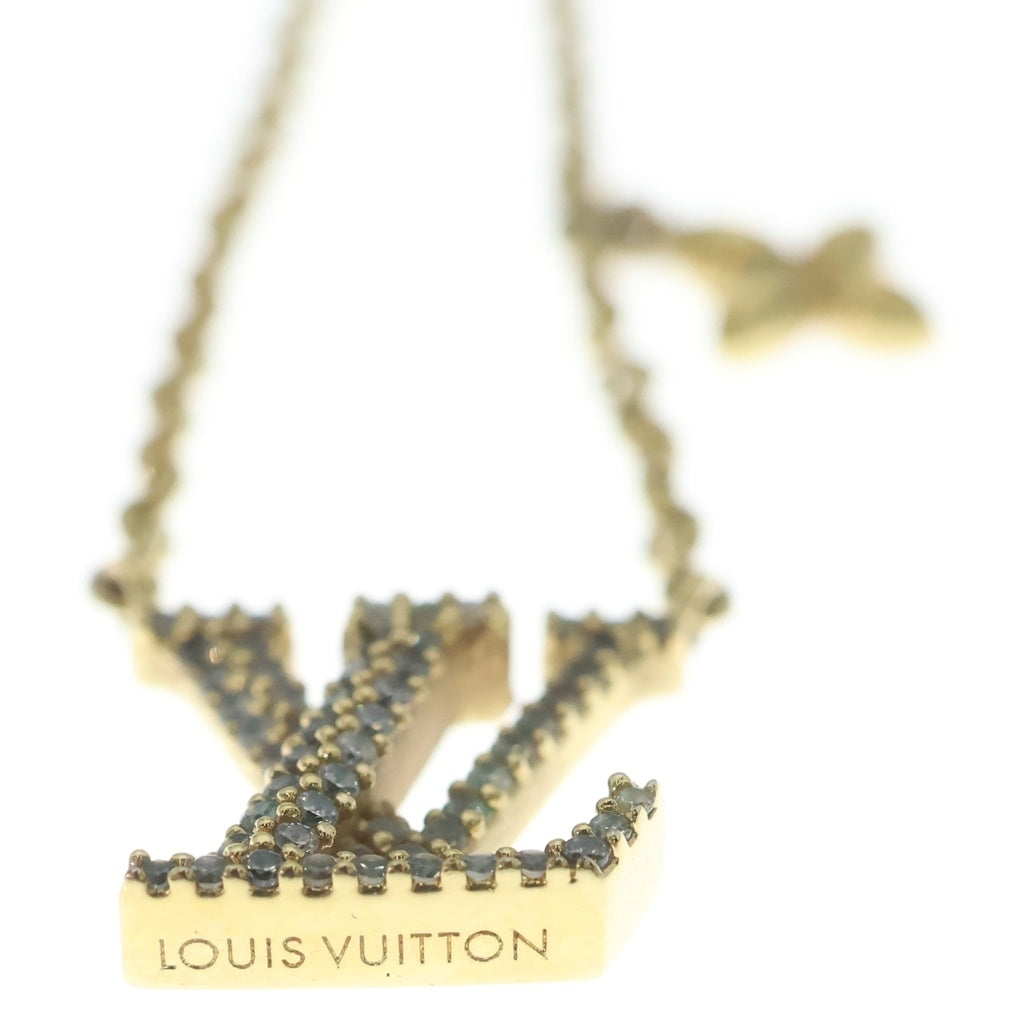 LOUIS VUITTON(ルイヴィトン) LVアイコニック ネックレス ラインストーン メッキ ゴールド M00596 レディース