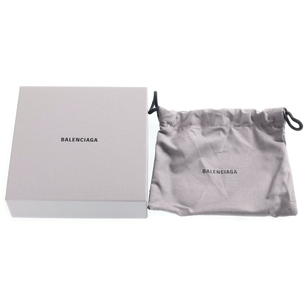 BALENCIAGA(バレンシアガ) ペーパー ウォレット 2つ折り財布 星 スター ロゴ レザー ブラック 637450 レディース