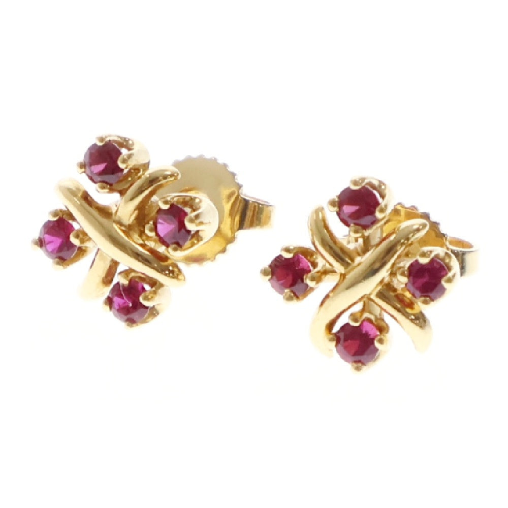 TIFFANY&Co(ティファニー) ジャン・シュランバージェ リン ピアス ルビー K18YG イエローゴールド アクセサリー ジュエリー
