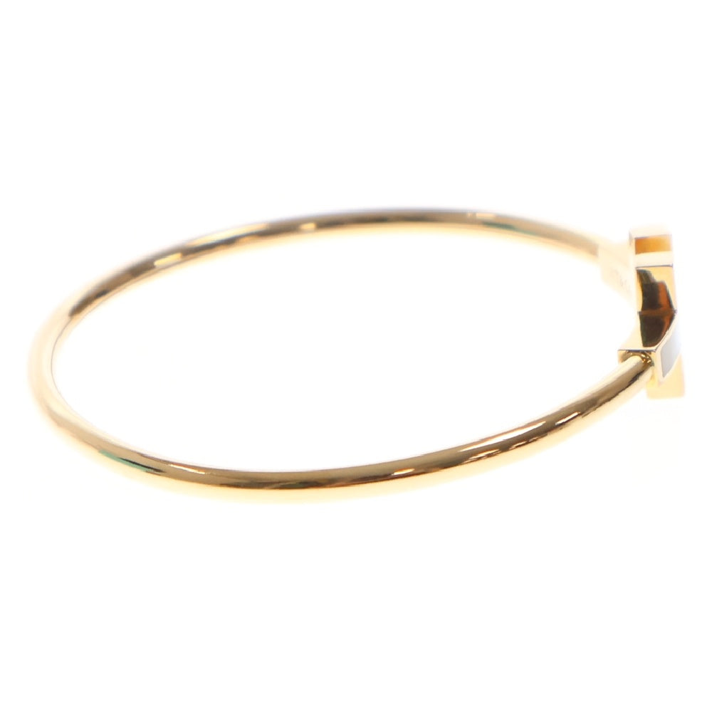 TIFFANY&Co(ティファニー) Tワイヤー シェル ブレスレット Au750 K18YG マザーオブパール イエローゴールド ミディアム ジュエリー